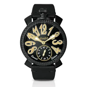 Gagà Milano Watch Manuale 48mm Special Edition Gold Carbon
