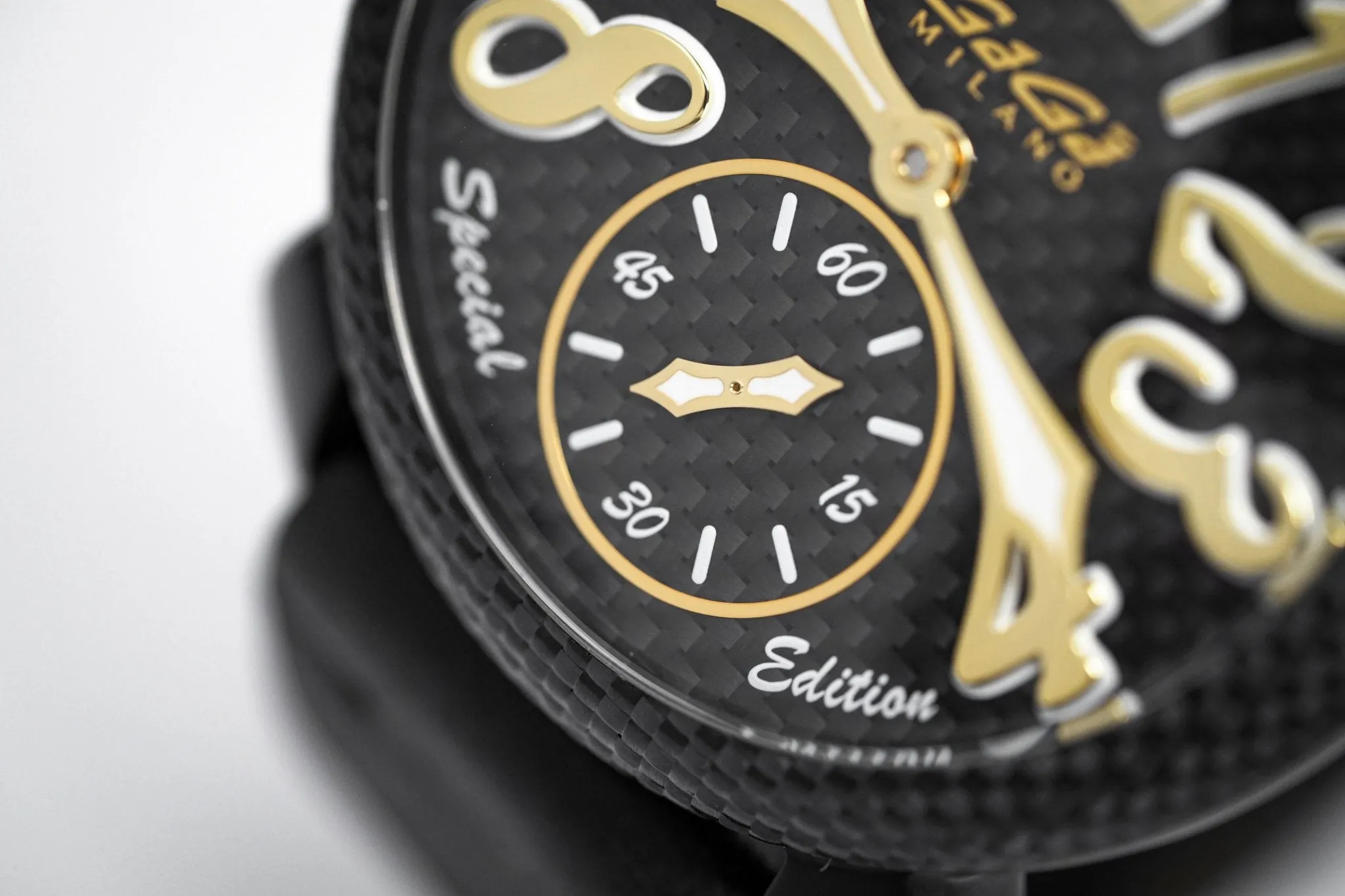 Gagà Milano Watch Manuale 48mm Special Edition Gold Carbon
