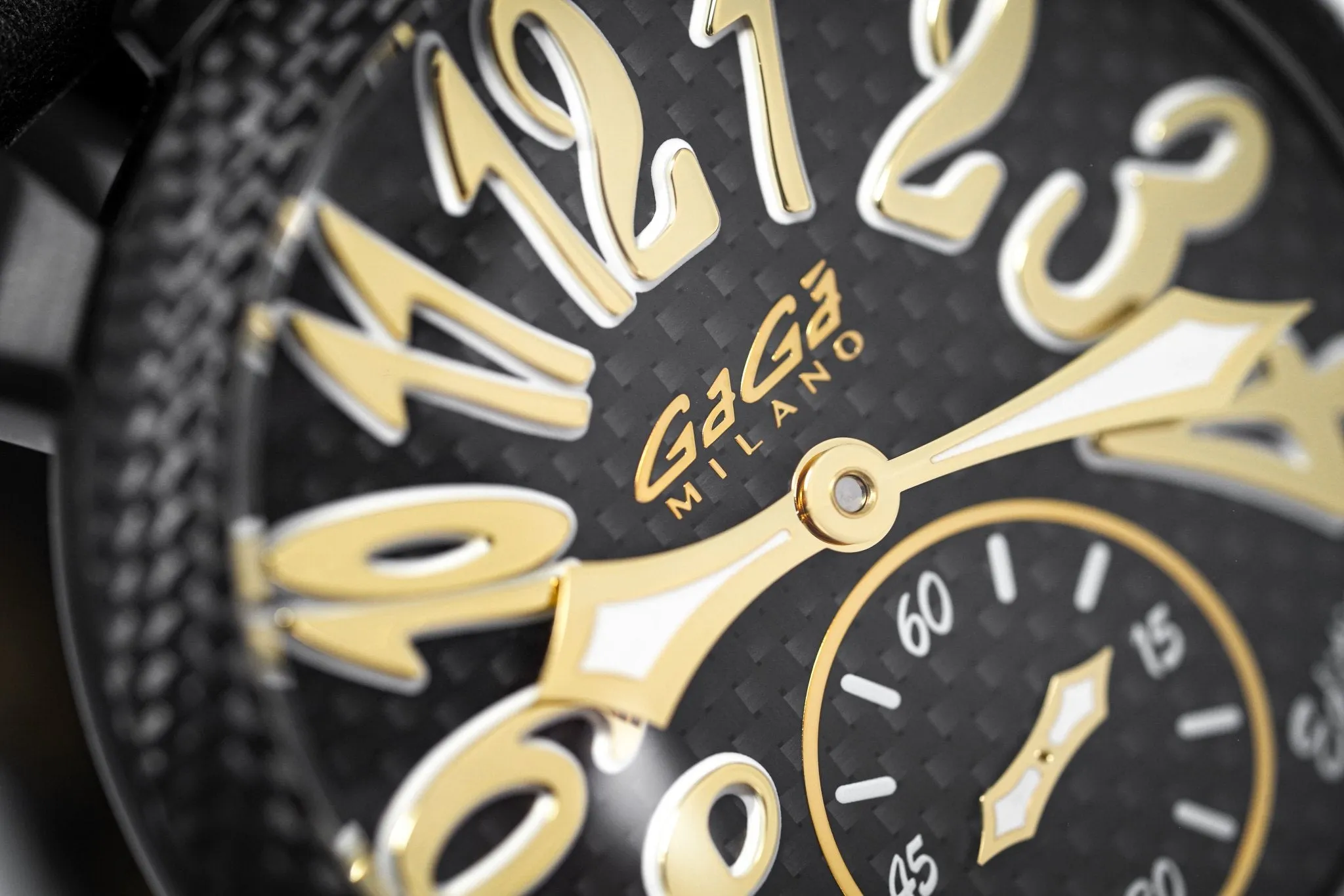 Gagà Milano Watch Manuale 48mm Special Edition Gold Carbon