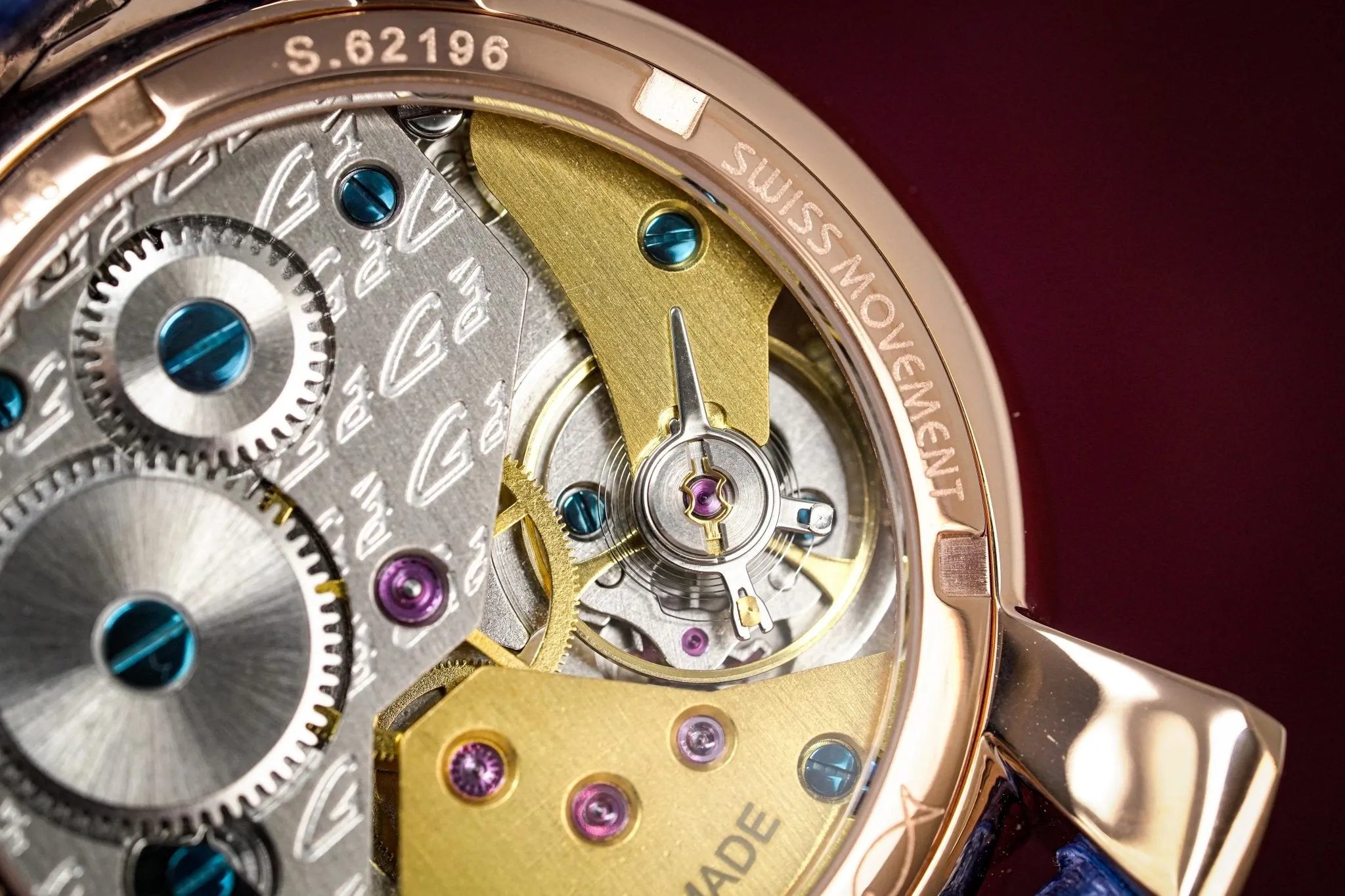 GaGà Milano Watch Manuale 48MM Stars Rose Gold Blue