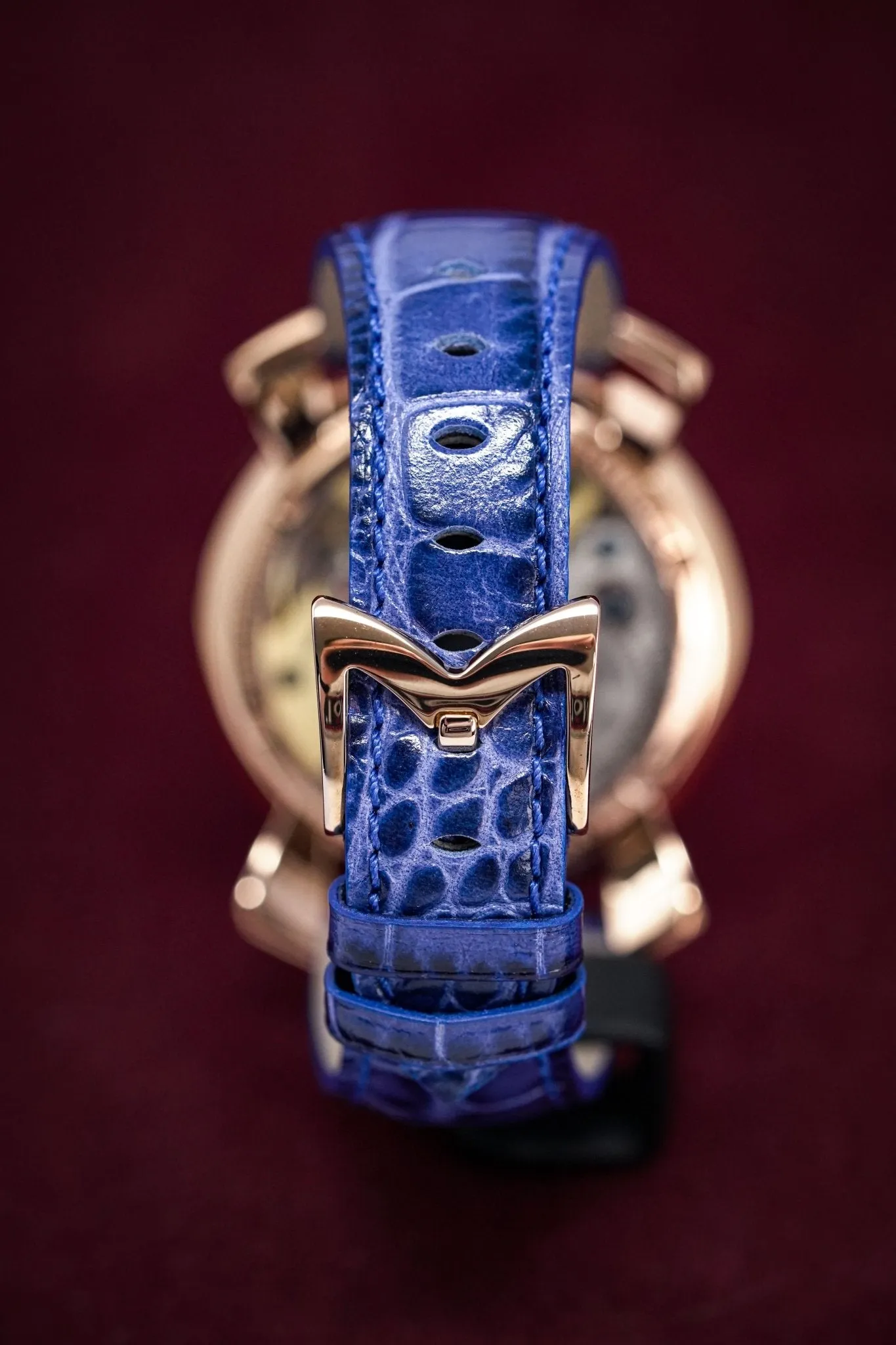 GaGà Milano Watch Manuale 48MM Stars Rose Gold Blue