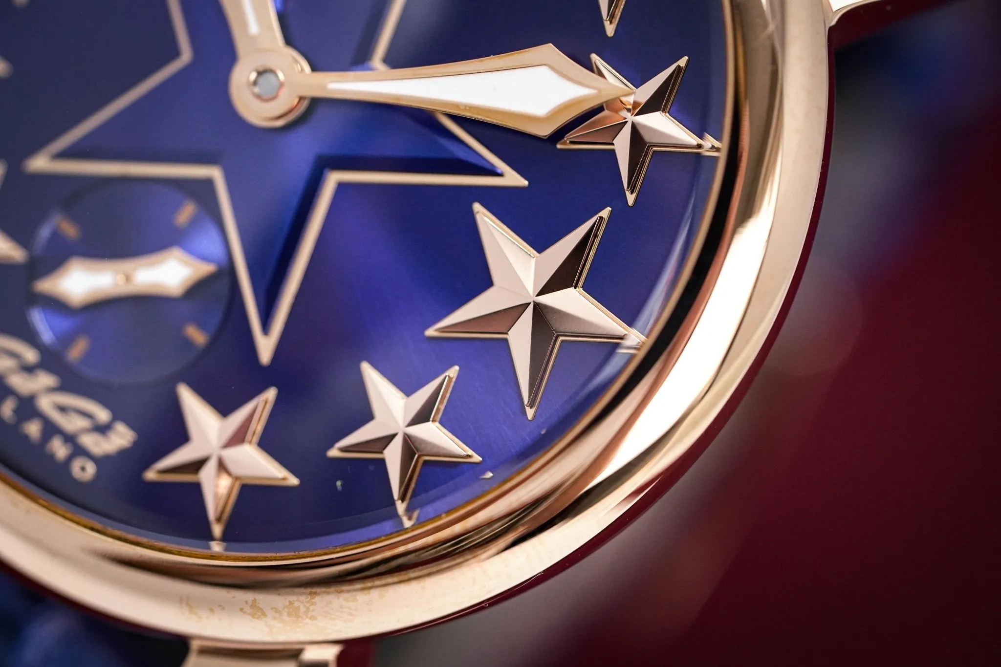 GaGà Milano Watch Manuale 48MM Stars Rose Gold Blue