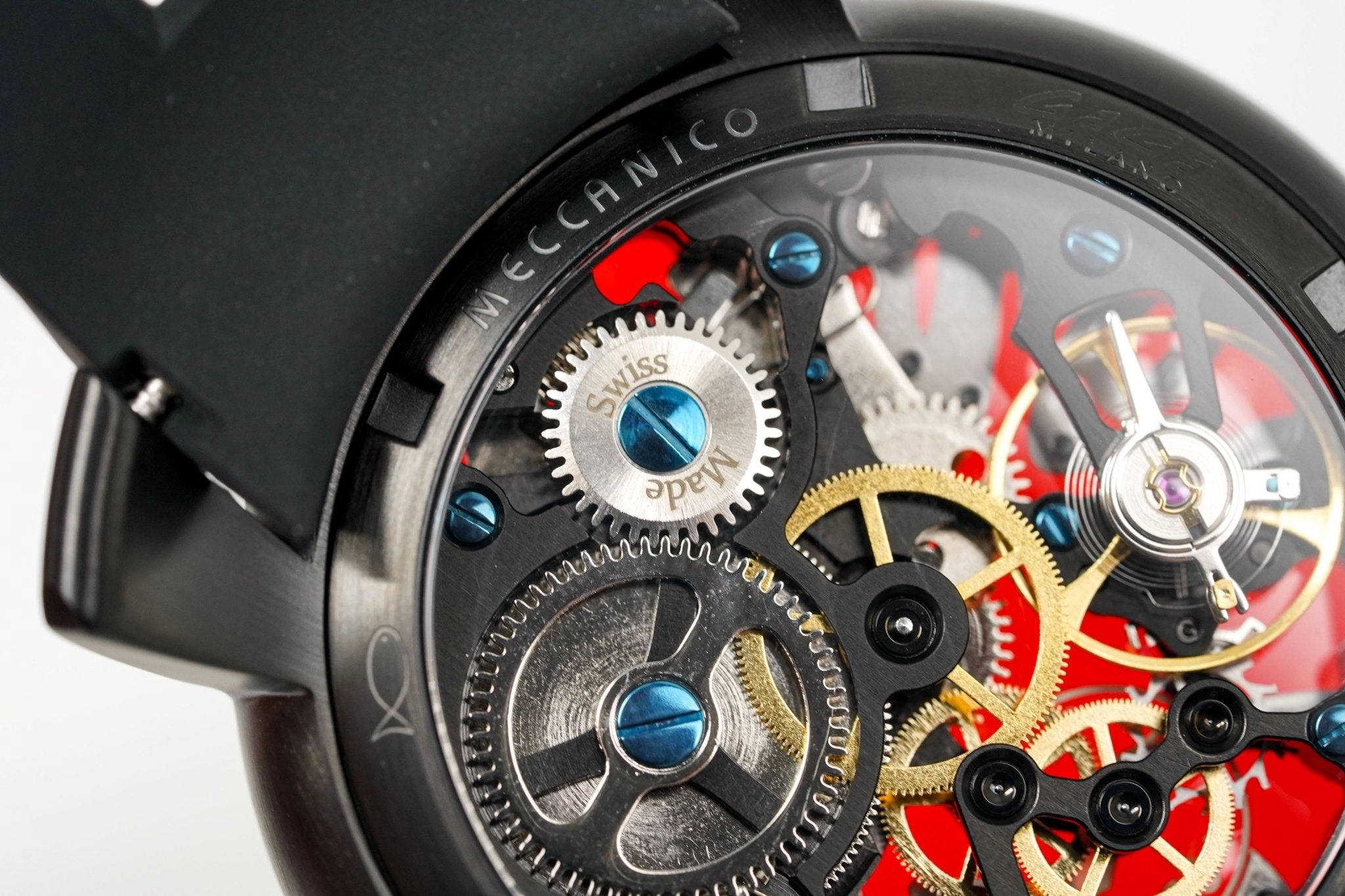 GaGà Milano Watch Skeleton 48MM Red Black Carbon