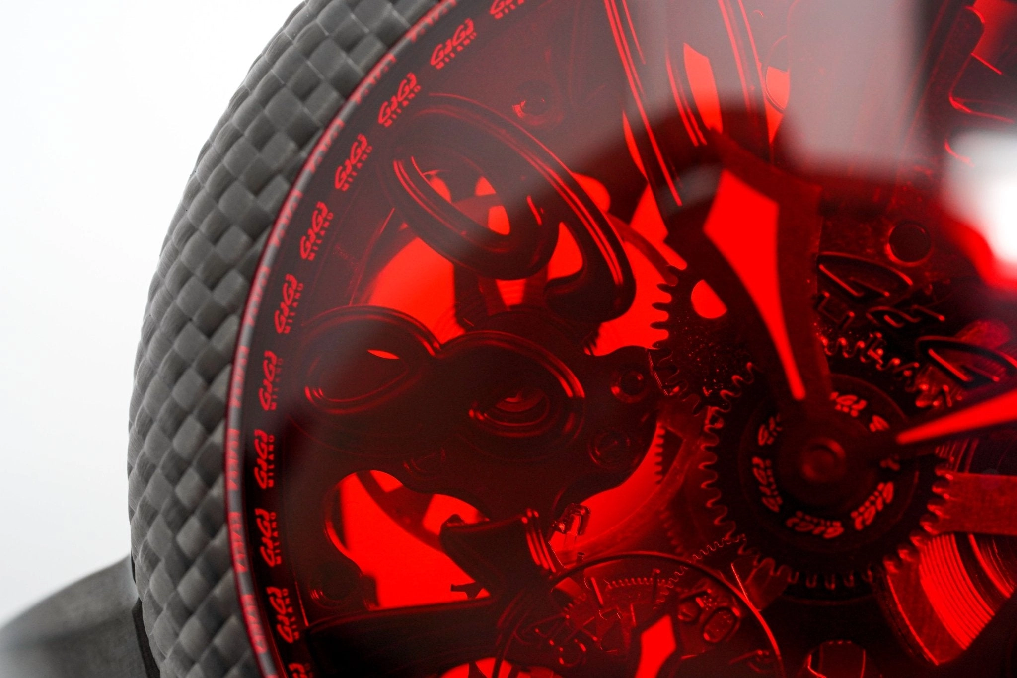 GaGà Milano Watch Skeleton 48MM Red Black Carbon