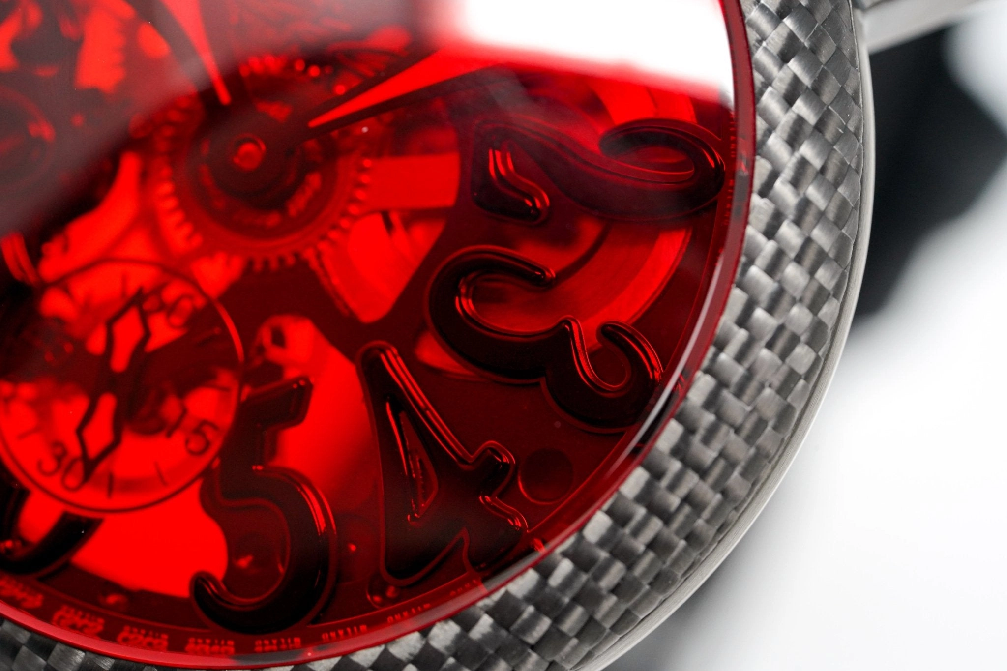 GaGà Milano Watch Skeleton 48MM Red Black Carbon