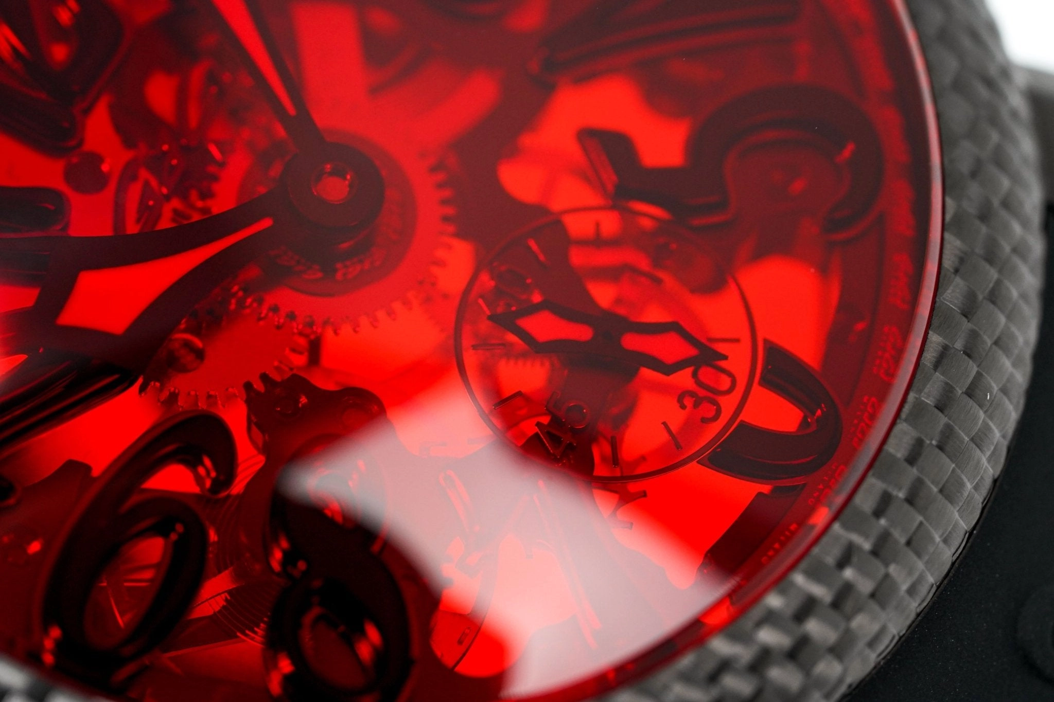 GaGà Milano Watch Skeleton 48MM Red Black Carbon
