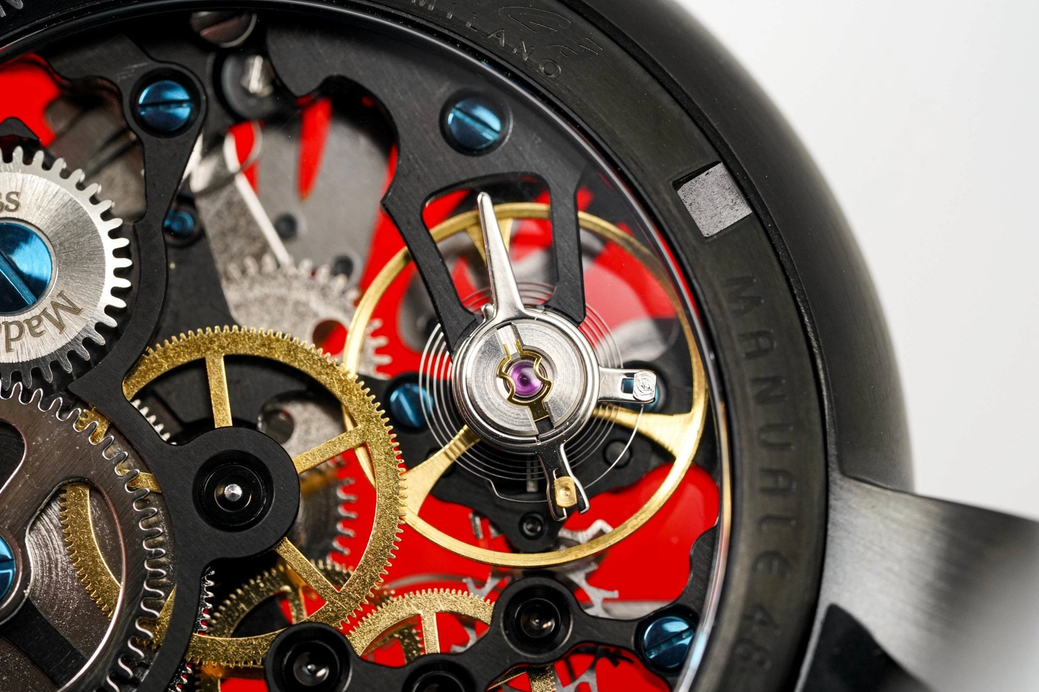 GaGà Milano Watch Skeleton 48MM Red Black Carbon