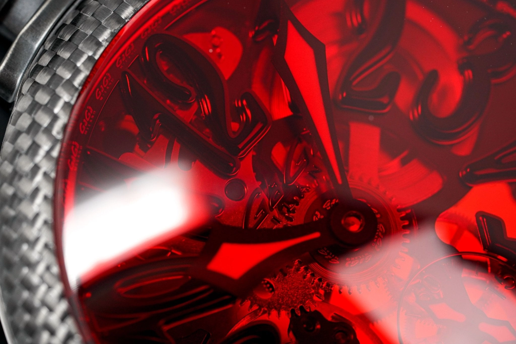 GaGà Milano Watch Skeleton 48MM Red Black Carbon