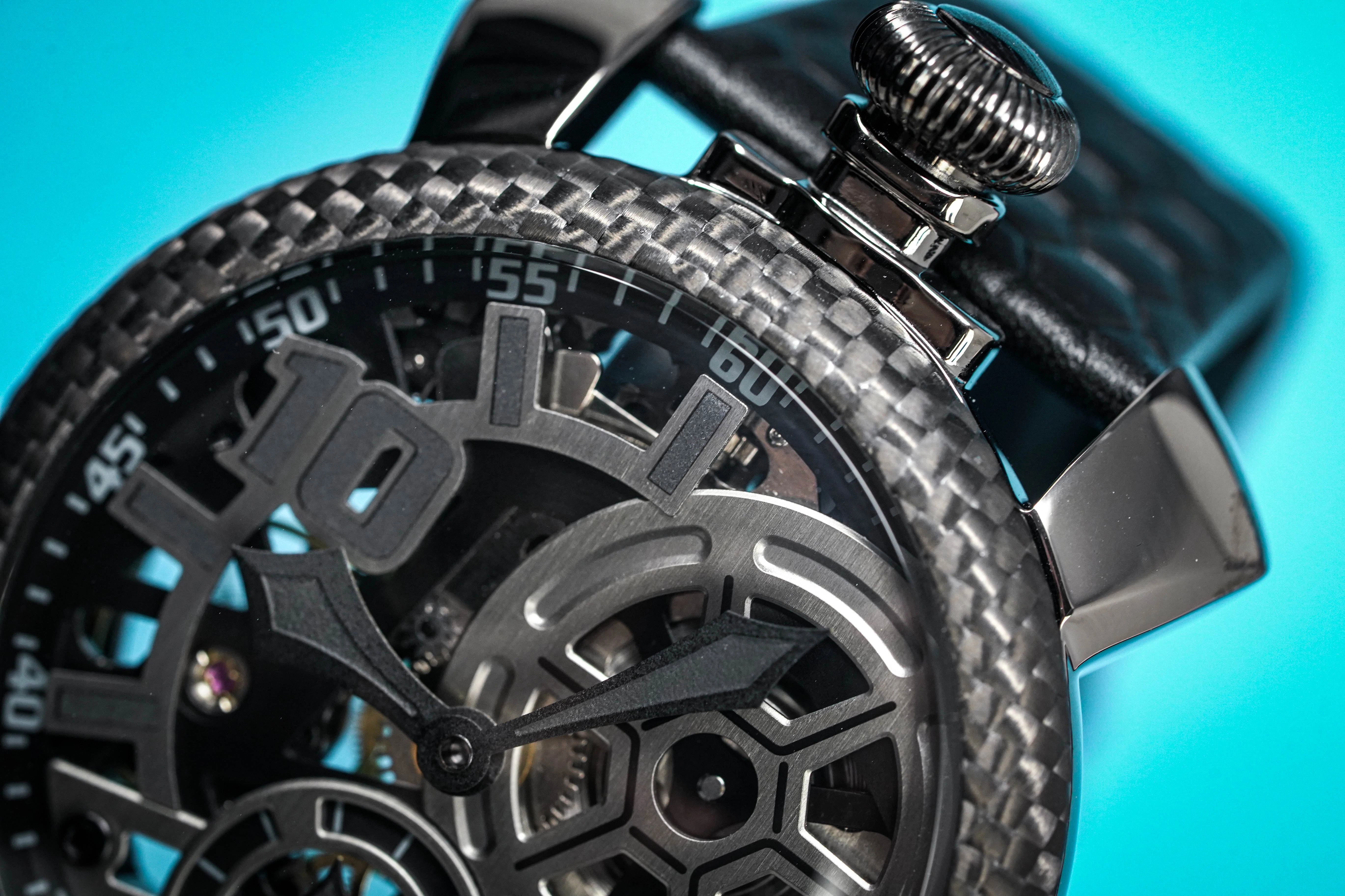 Gaga Milano Watch Neymar Jr. Skeleton Gun Carbon Limited Edition