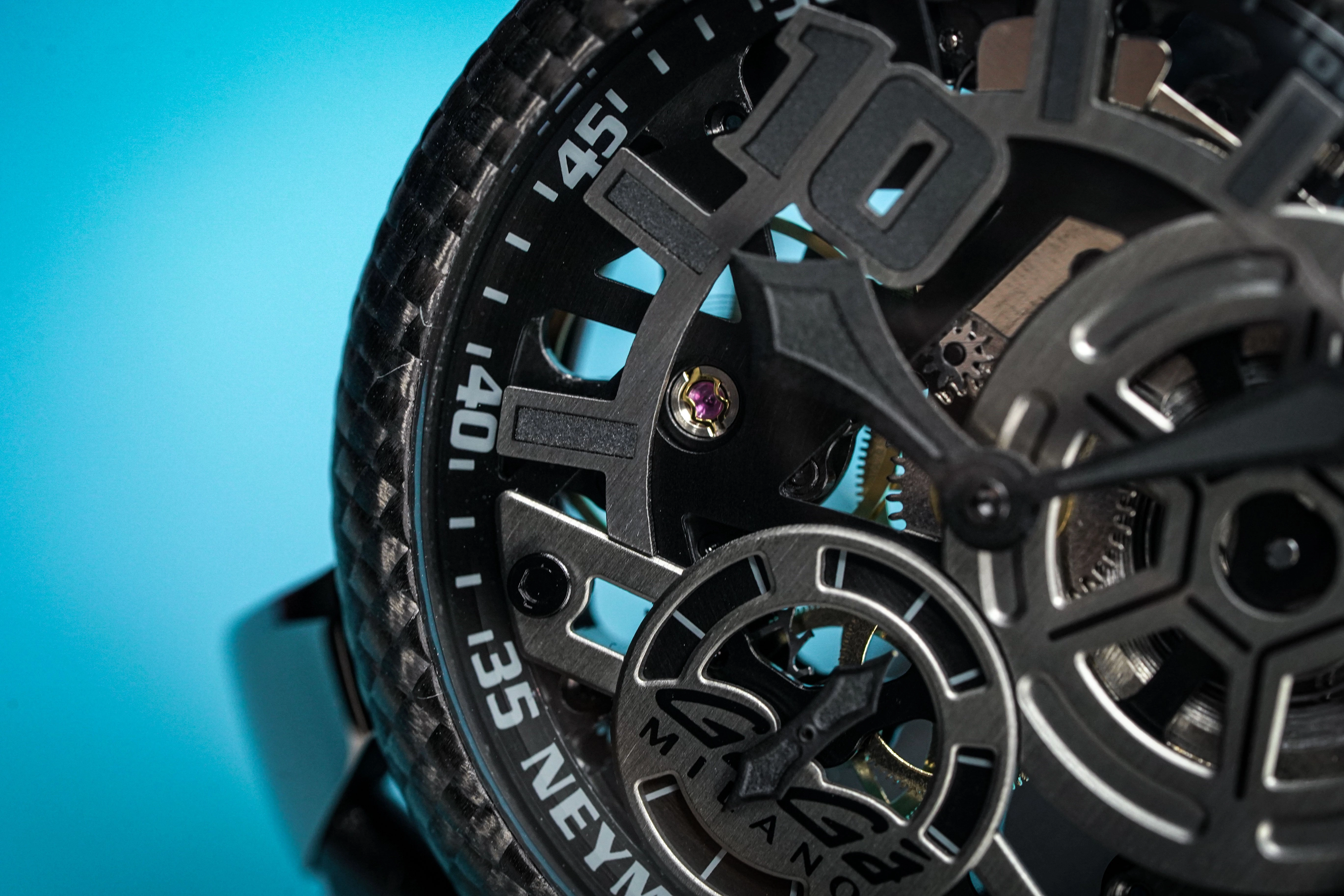 Gaga Milano Watch Neymar Jr. Skeleton Gun Carbon Limited Edition