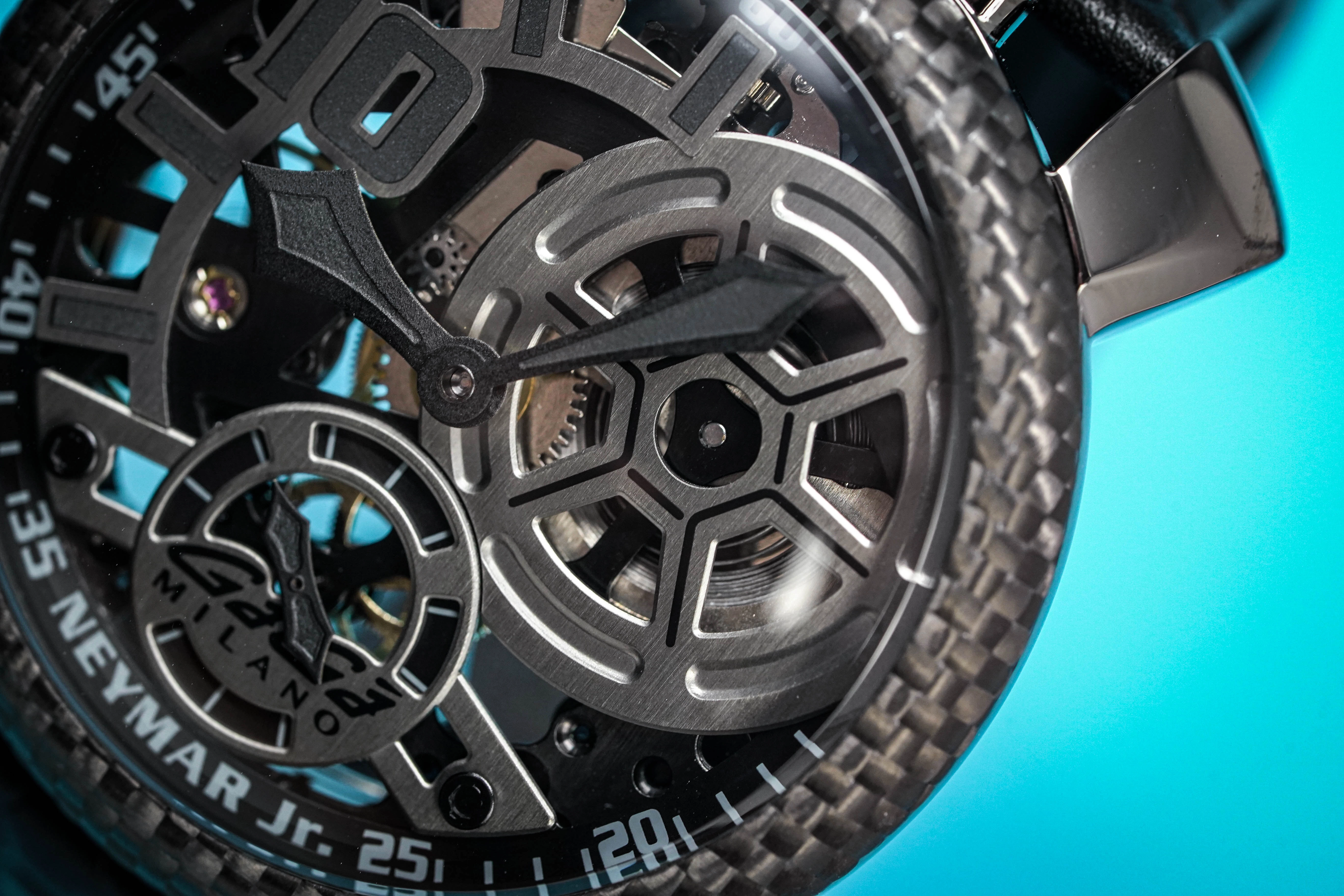 Gaga Milano Watch Neymar Jr. Skeleton Gun Carbon Limited Edition