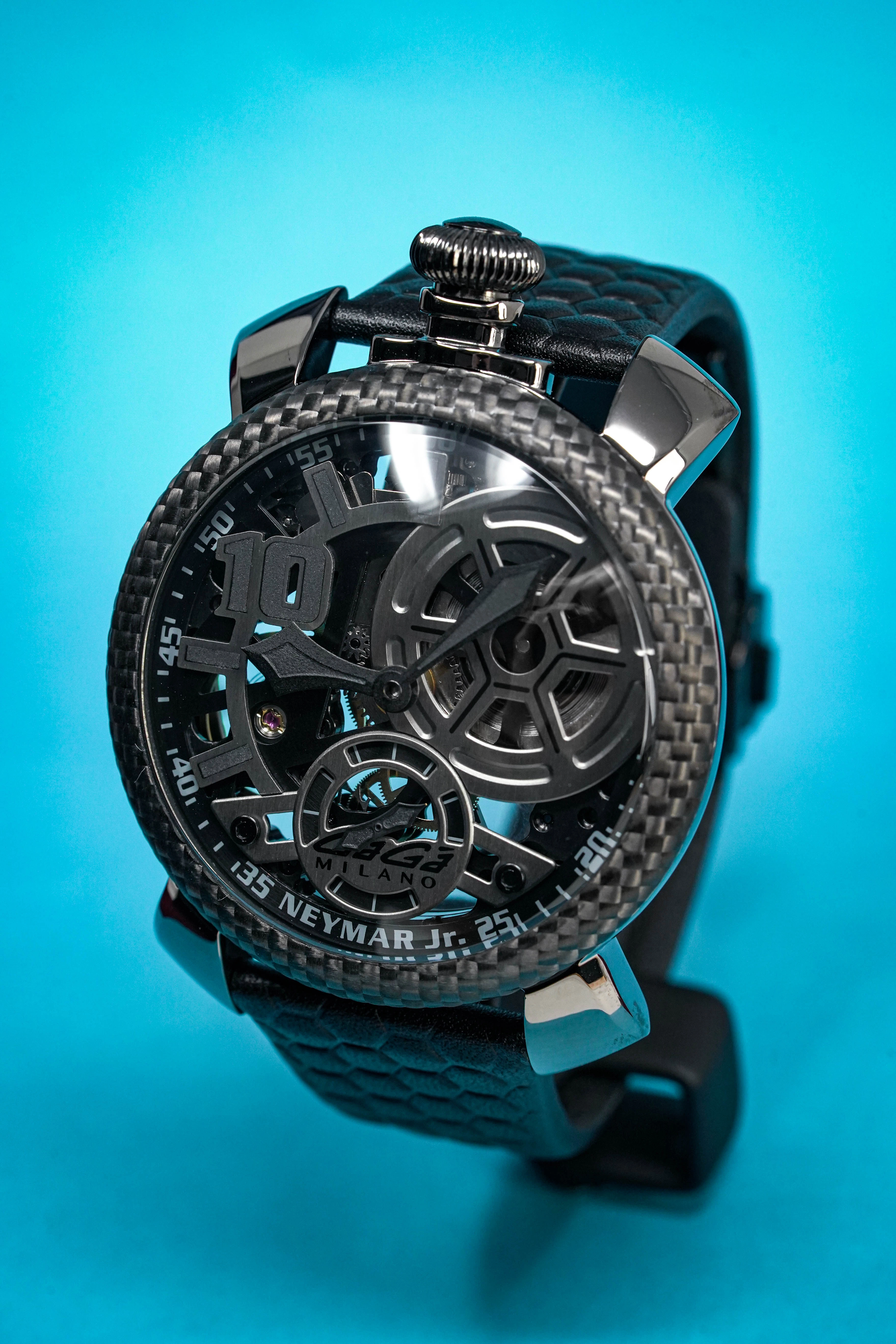 Gaga Milano Watch Neymar Jr. Skeleton Gun Carbon Limited Edition