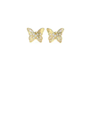 Gold Chrysalis Butterfly Stud Earrings