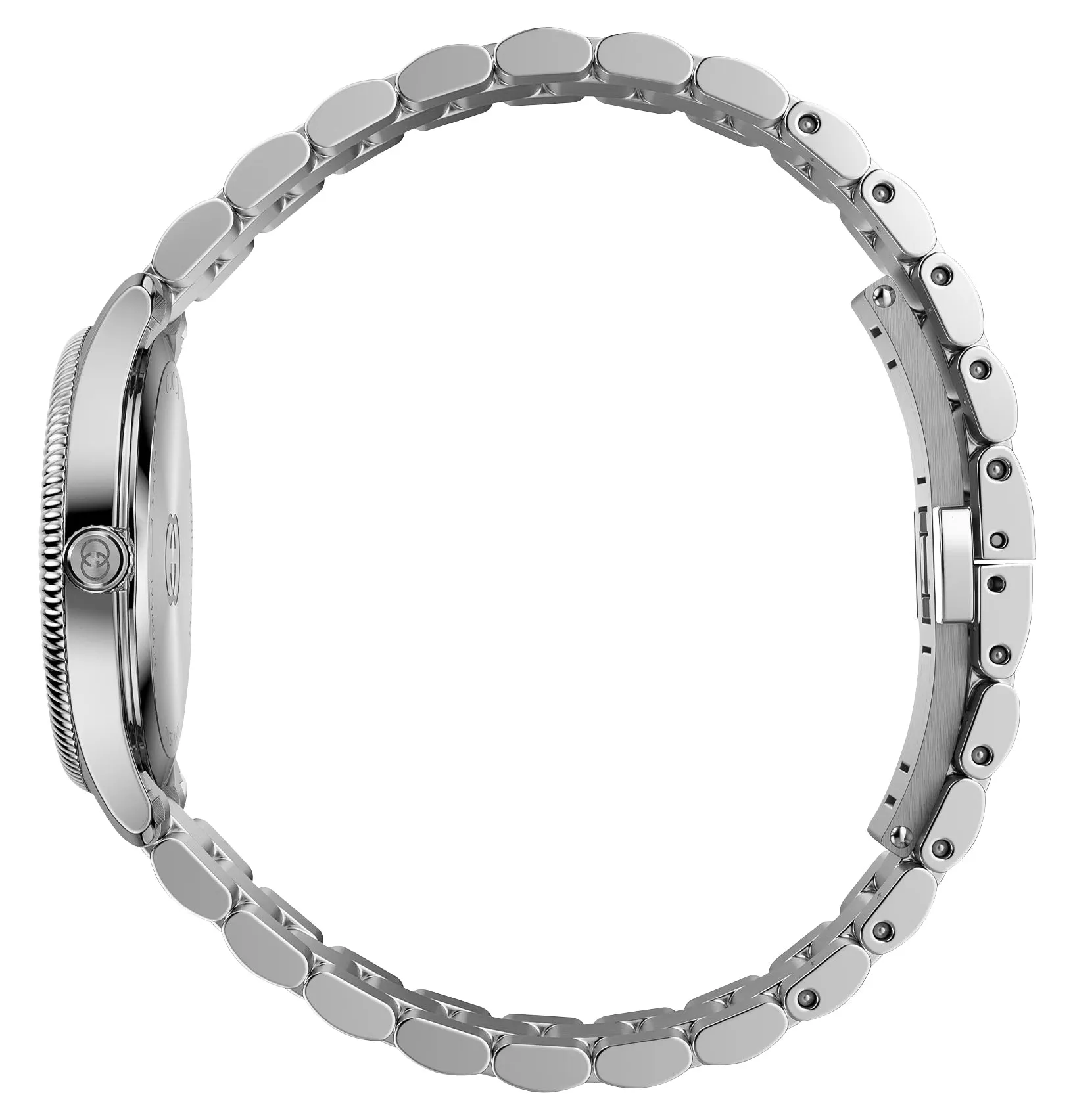 Gucci G-Timeless Stainless Steel Mother-of-Pearl Dial Diamonds Quartz Womens Watch YA1265064