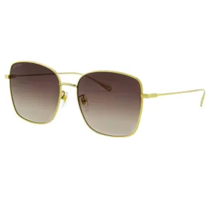 Gucci Women's Sunglasses - Full Rim Gold Metal Square Shaped Frame | GG1030SK 002