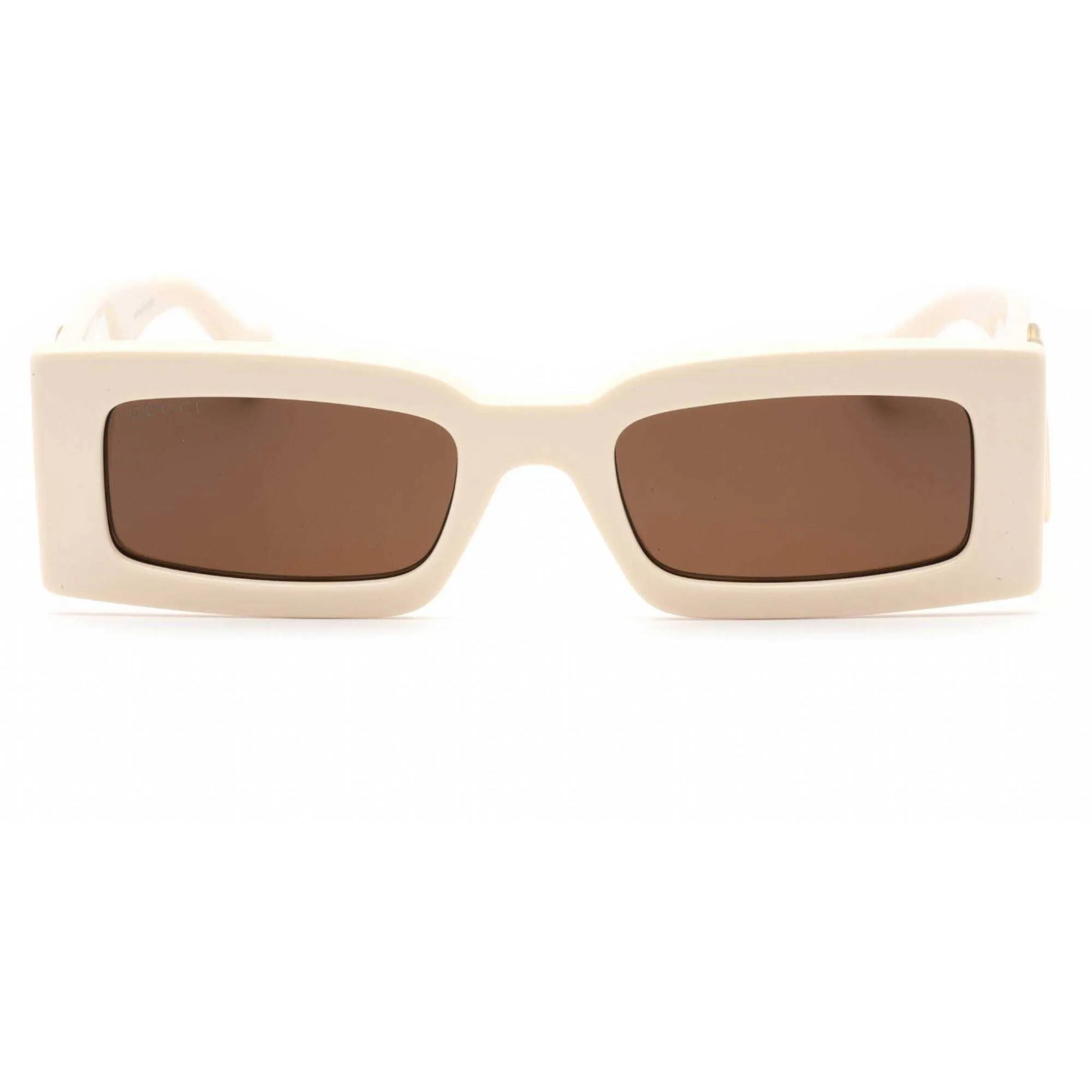 Gucci Women's Sunglasses - Ivory Rectangular Full Rim Plastic Frame | GG1425S 004