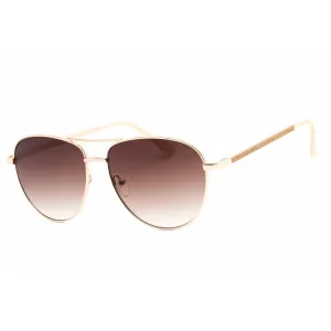 Guess Factory Women's Sunglasses - Full Rim Gold Metal Aviator Frame | GF6157 32F
