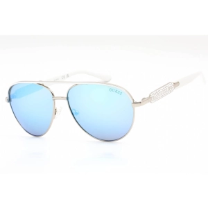 Guess Factory Women's Sunglasses - Shiny Dark Nickeltin Aviator Frame | GF0287 06X