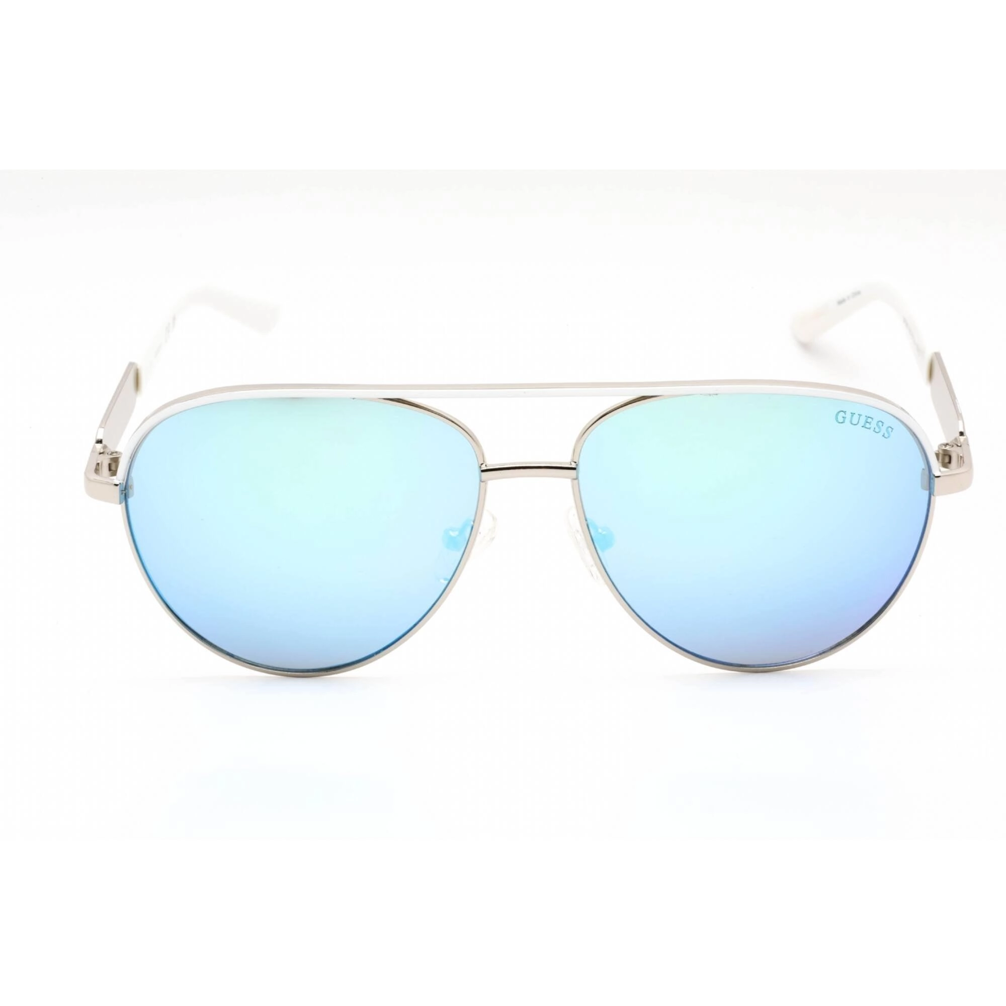 Guess Factory Women's Sunglasses - Shiny Dark Nickeltin Aviator Frame | GF0287 06X