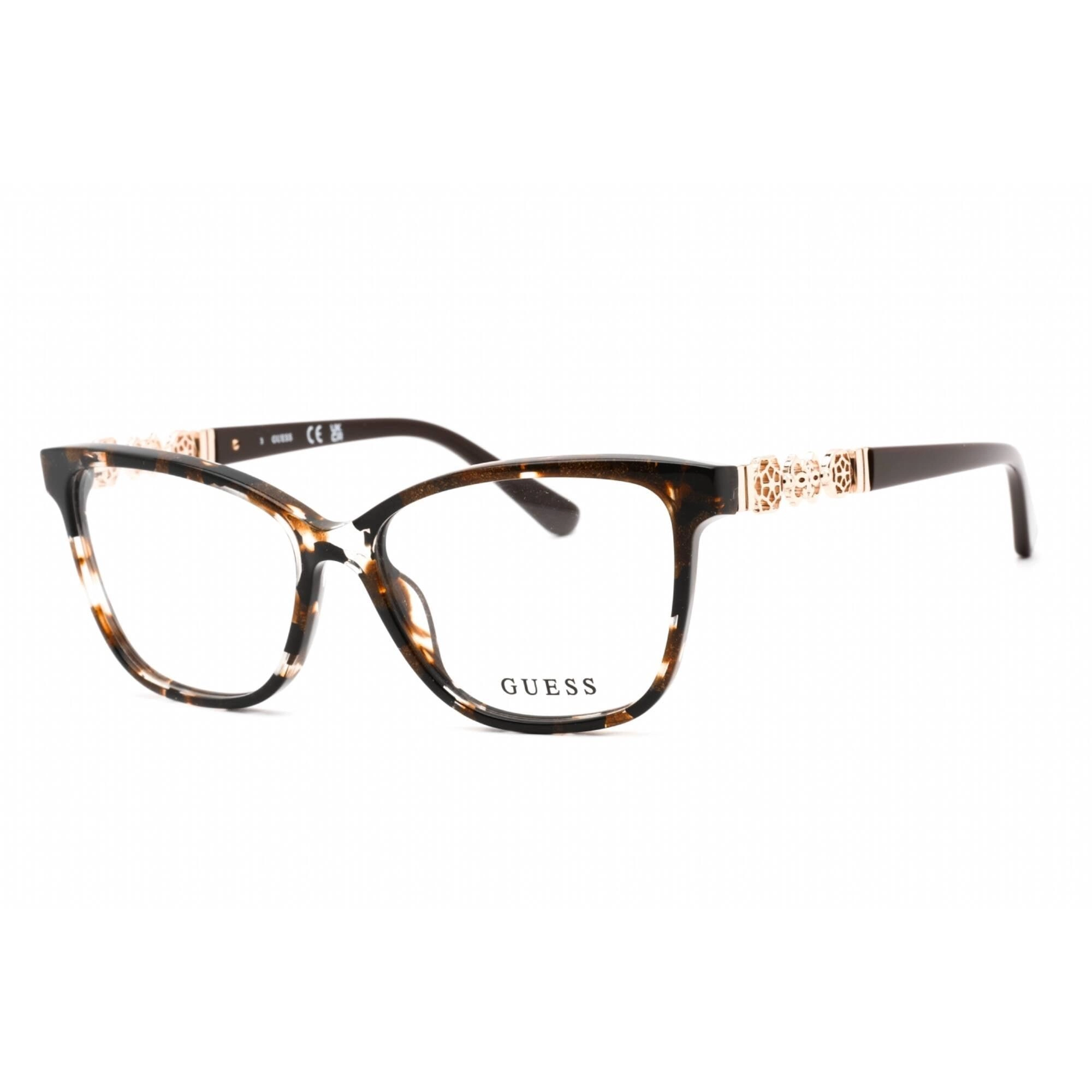 Guess Women's Eyeglasses - Dark Brown/Other Plastic Rectangular Frame | GU2832 050