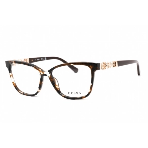 Guess Women's Eyeglasses - Dark Brown/Other Plastic Rectangular Frame | GU2832 050