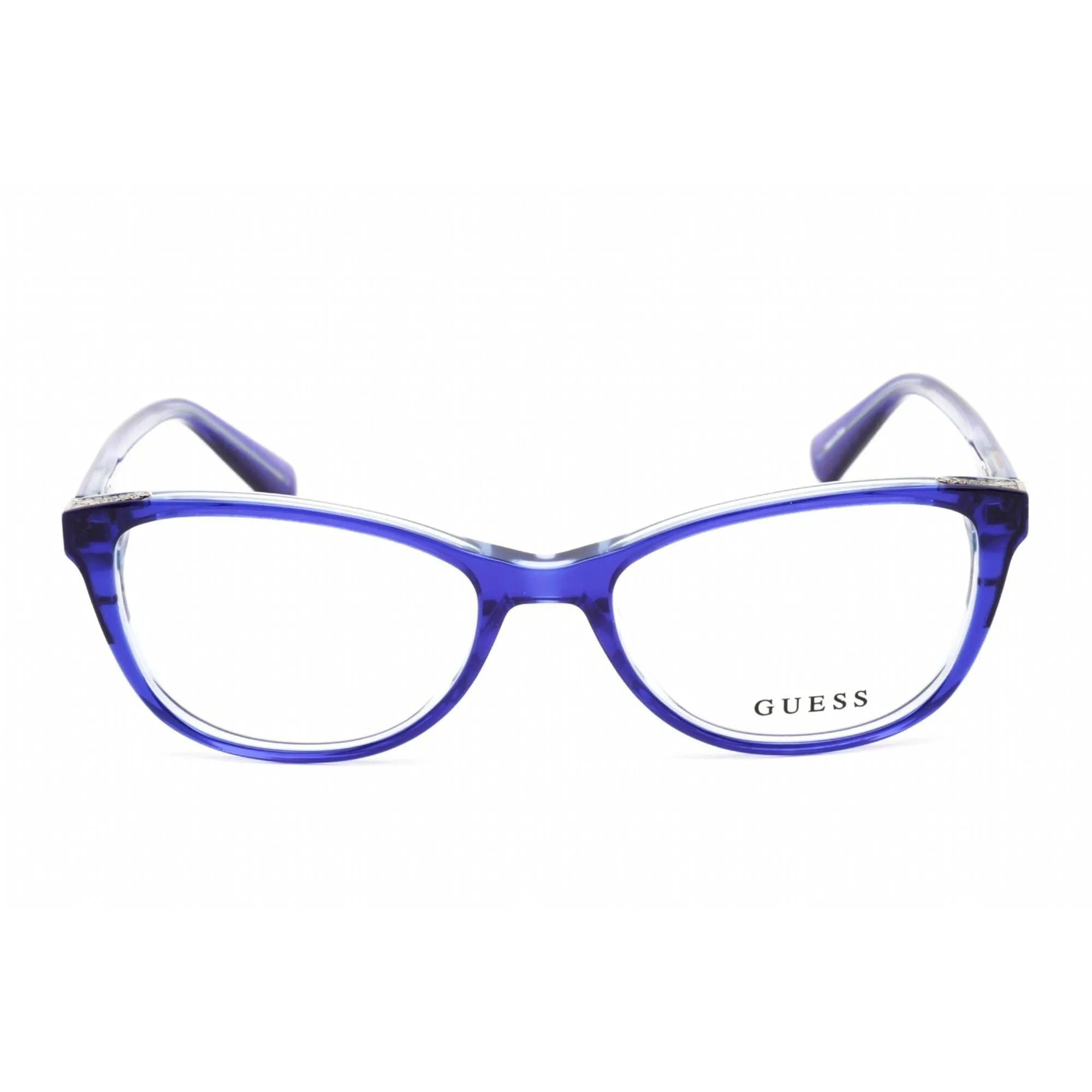 Guess Women's Eyeglasses - Full Rim Cat Eye Shape Blue Plastic Frame | GU2589 092