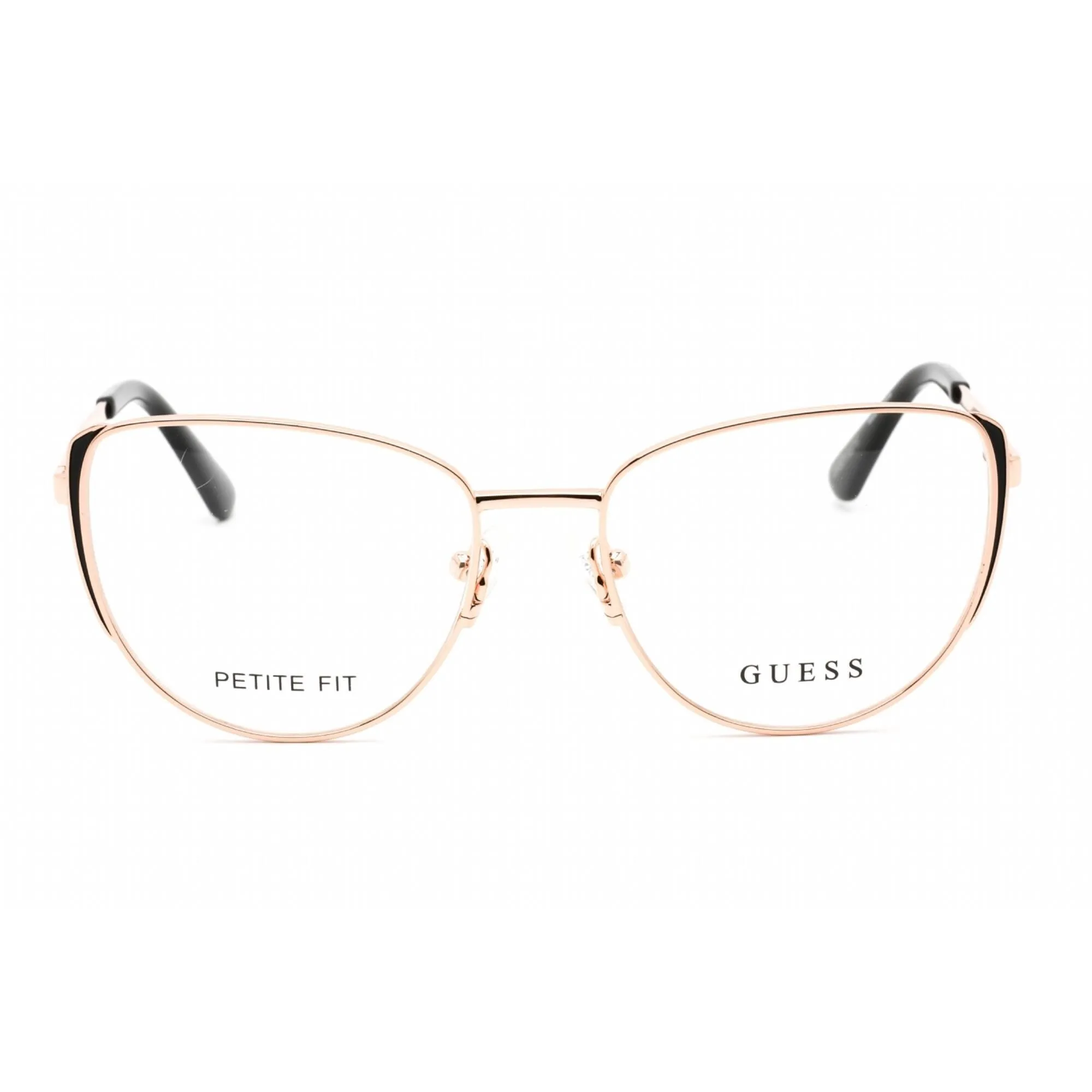 Guess Women's Eyeglasses - Full Rim Shiny Rose Gold Metal Cat Eye Frame | GU2904 028