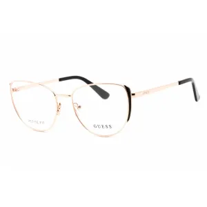 Guess Women's Eyeglasses - Full Rim Shiny Rose Gold Metal Cat Eye Frame | GU2904 028