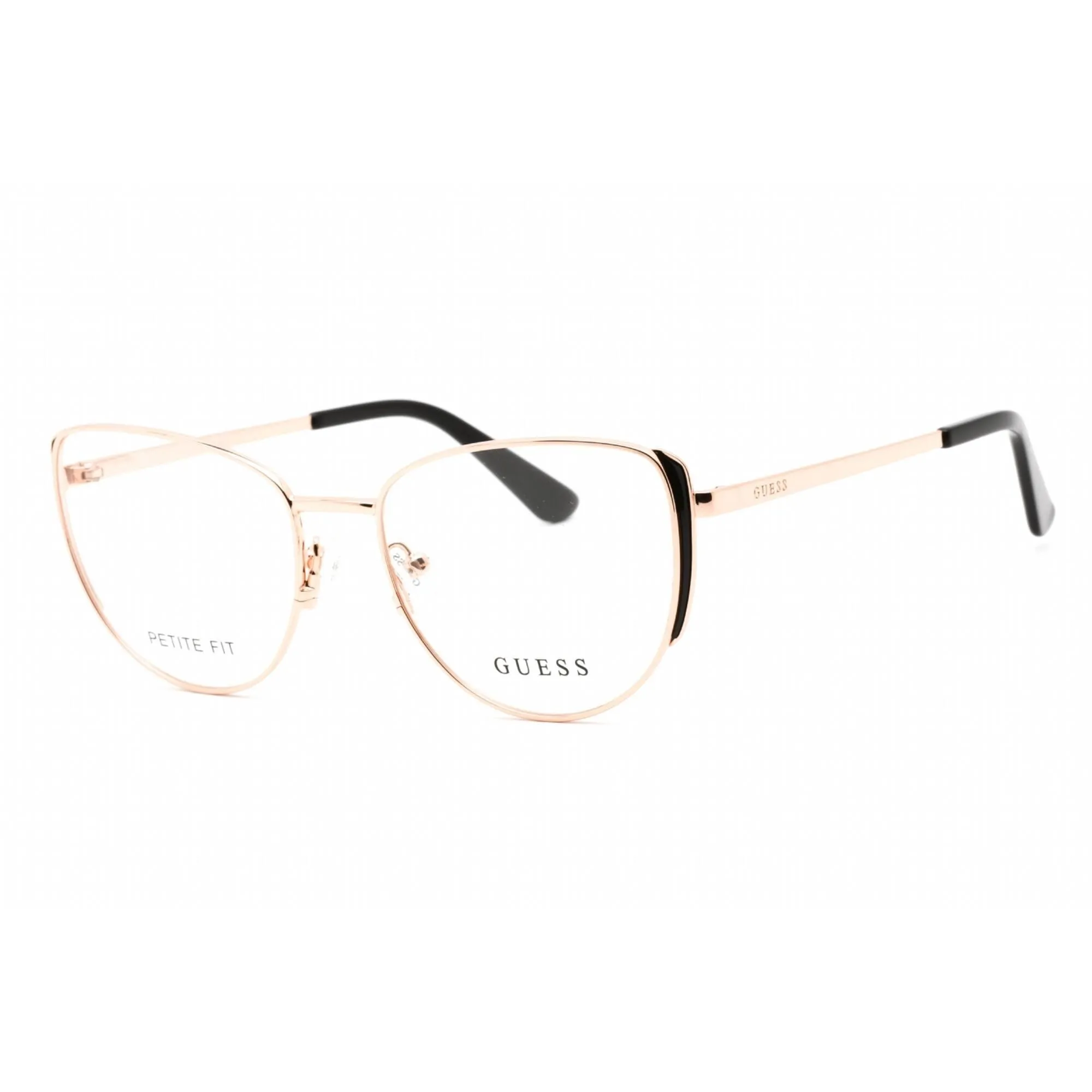 Guess Women's Eyeglasses - Full Rim Shiny Rose Gold Metal Cat Eye Frame | GU2904 028