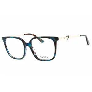Guess Women's Eyeglasses - Full Rim Square Turquoise/Gold Plastic Frame | GU2926 089
