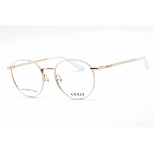 Guess Women's Eyeglasses - Full Rim White/Other Metal Oval Shape Frame | GU2725 024