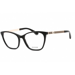 Guess Women's Eyeglasses - Shiny Black Plastic Cat Eye Full Rim Frame | GU2882 001