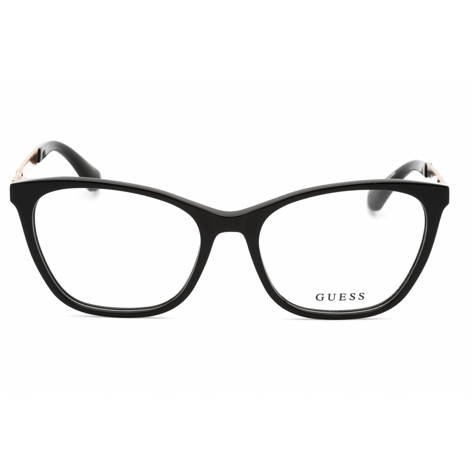 Guess Women's Eyeglasses - Shiny Black Plastic Cat Eye Full Rim Frame | GU2882 001