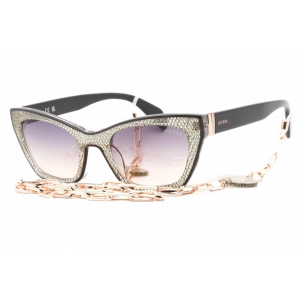 Guess Women's Sunglasses - Full Rim Pattern Ivory Plastic Cat Eye Frame | GU7873 25B