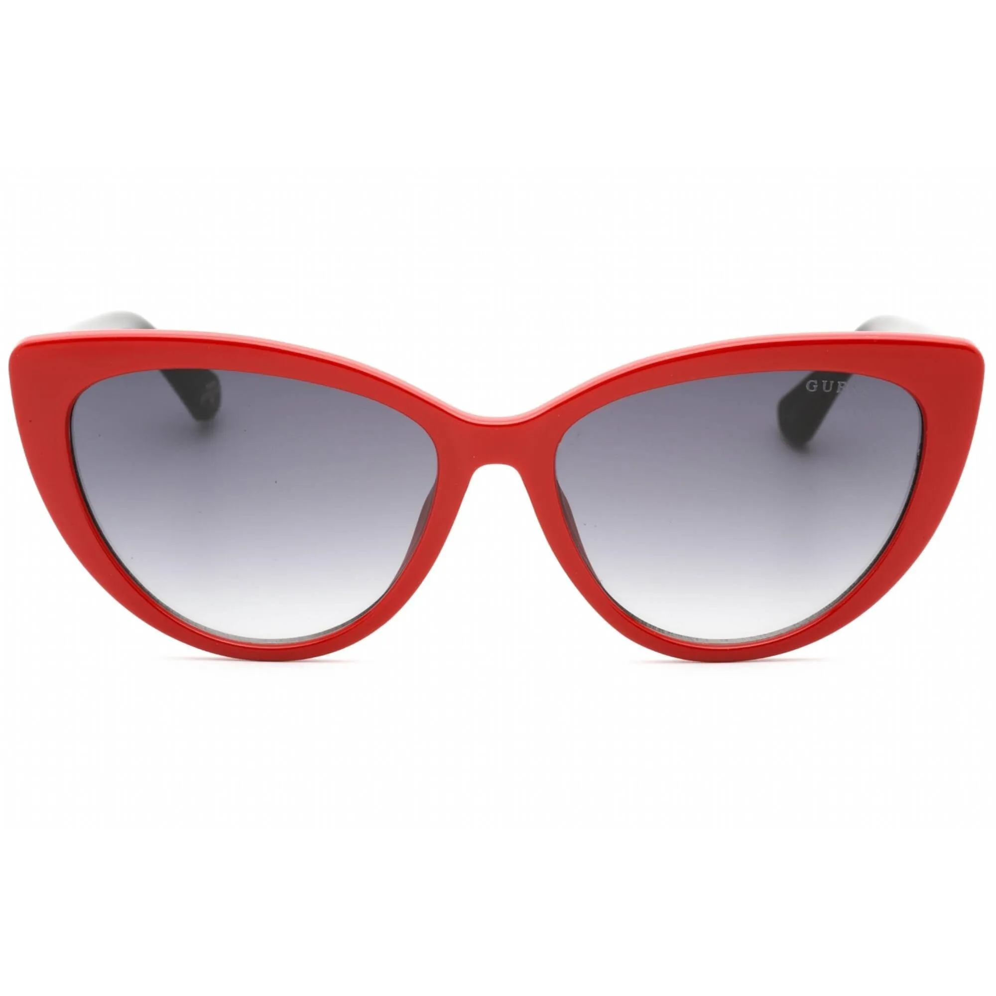 Guess Women's Sunglasses - Gradient Smoke Lens Shiny Red Cat Eye Frame | GU5211 66B