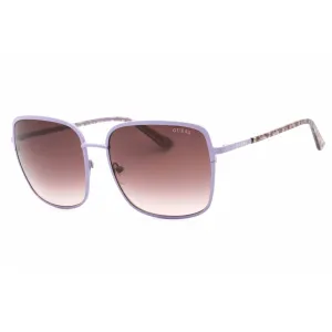 Guess Women's Sunglasses - Matte Violet Square Full Rim Frame Brown Lens | GU7846 82F