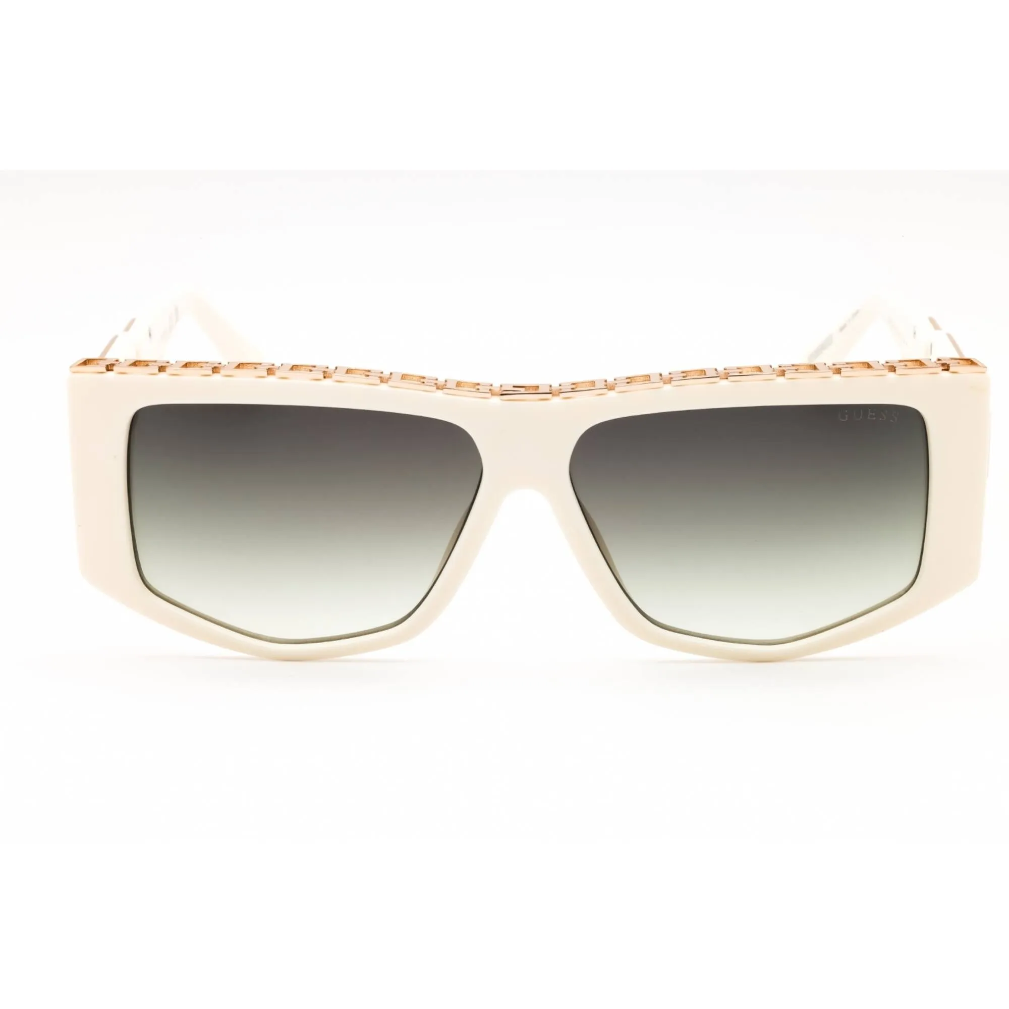 Guess Women's Sunglasses - White Injected Propionate Frame Green Lens | GU7914 21P