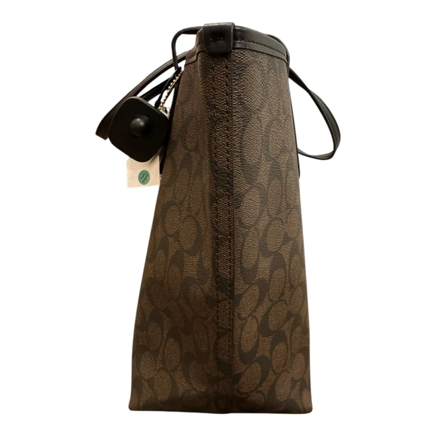 Handbag Reversible Designer By Coach In Black & Brown, Size:Large