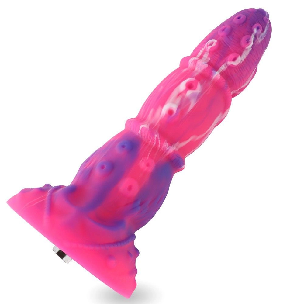 HiSmith Silicone Tentacle Dildo With KlicLok 8.6 Inch - Purple