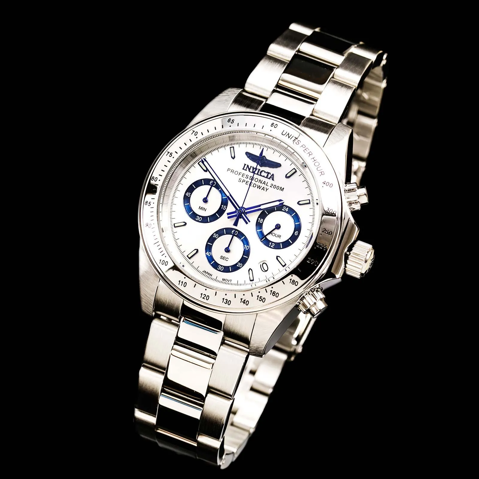 Invicta 17311 Men's Speedway Silver Dial Quartz Chronograph Steel Bracelet Dive Watch