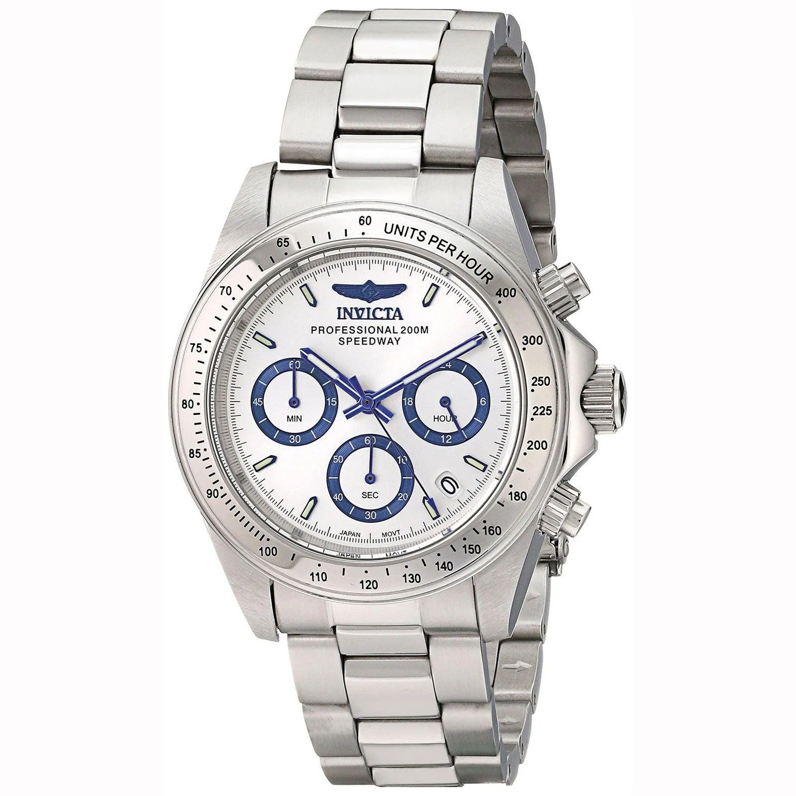 Invicta 17311 Men's Speedway Silver Dial Quartz Chronograph Steel Bracelet Dive Watch