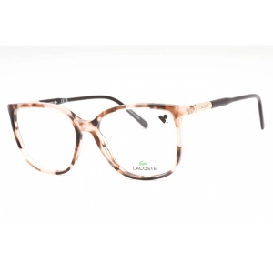 Lacoste Women's Eyeglasses - Rose Tortoise Plastic Cat Eye Full Rim Frame | L2892 690
