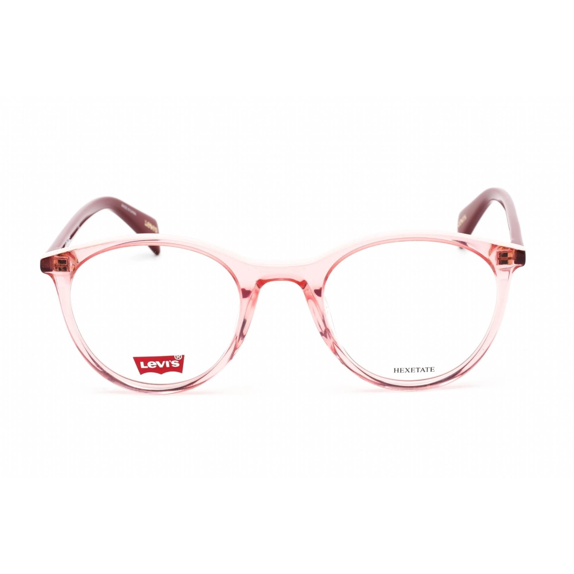 Levi's Women's Eyeglasses - Clear Lens Pink Hexetate Round Frame | LV 1005 035J 00