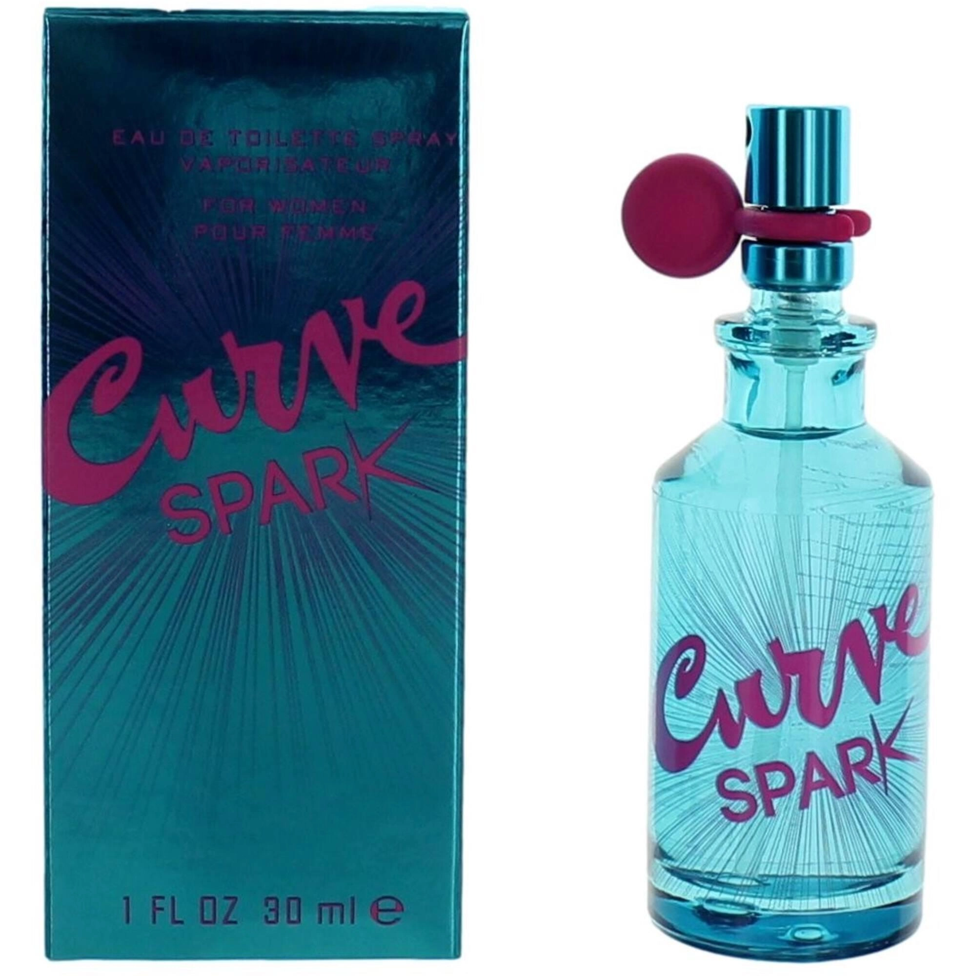 Liz Claiborne Women's EDT Spray - Curve Spark Pink Pepper, Acai, Kiwi Top Notes, 1 oz
