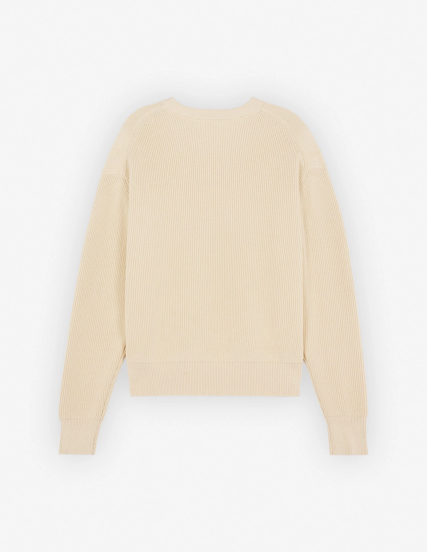 Men's Bold Fox Head Patch Comfort Ribbed Jumper Paper