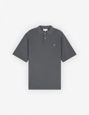 Men's Bold Fox Head Patch Oversize Polo Dark Grey Melange