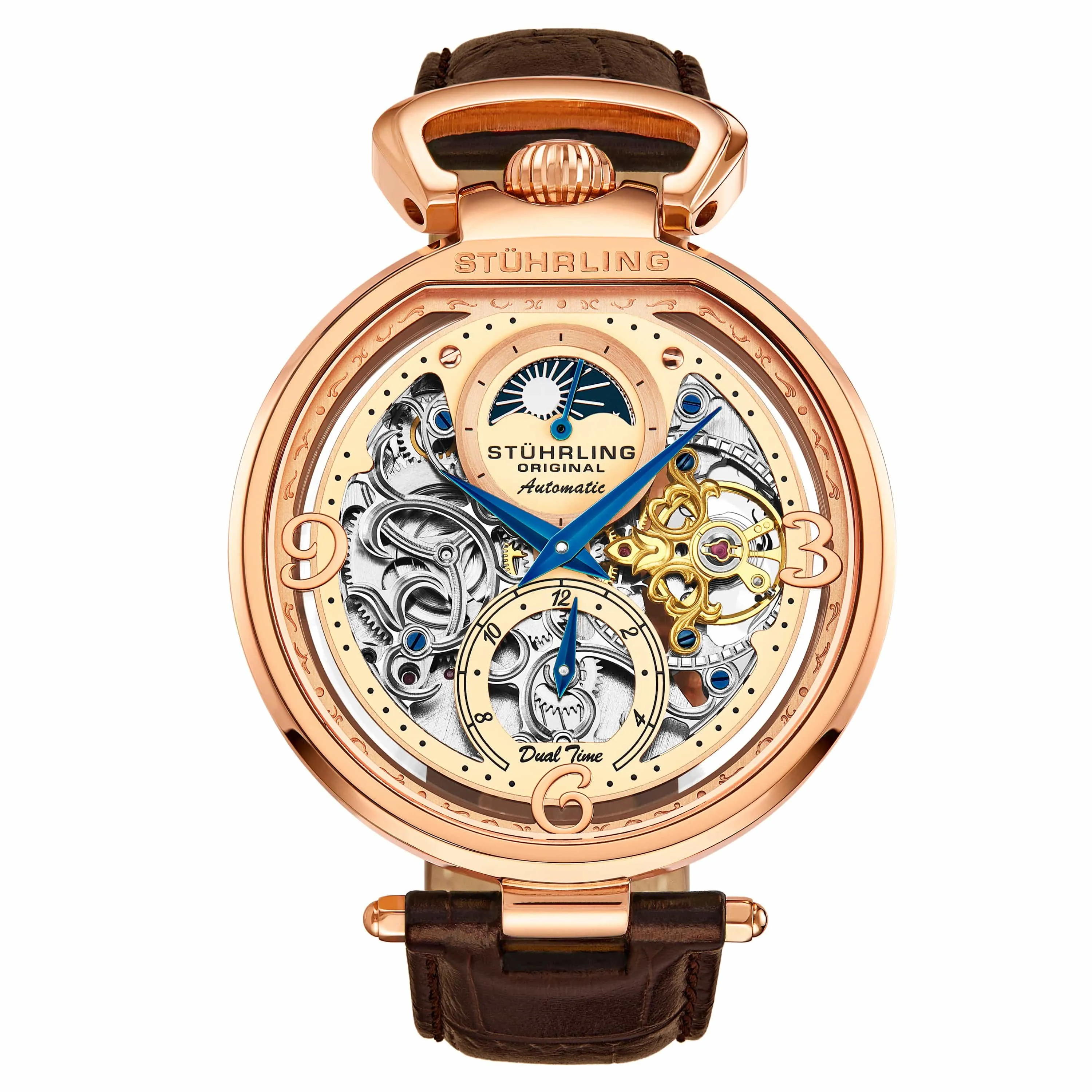 Modena 3954 Dual Time Automatic 46mm Skeleton