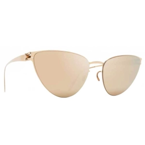 Mykita Women's Sunglasses - Cat Eye Frame Champagne Gold Lens | MYKITA EARTHA F69