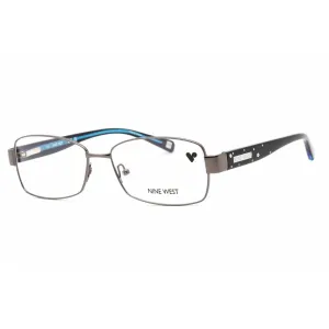 Nine West Women's Eyeglasses - Dark Gunmetal Metal Rectangular Frame | NW1021 015