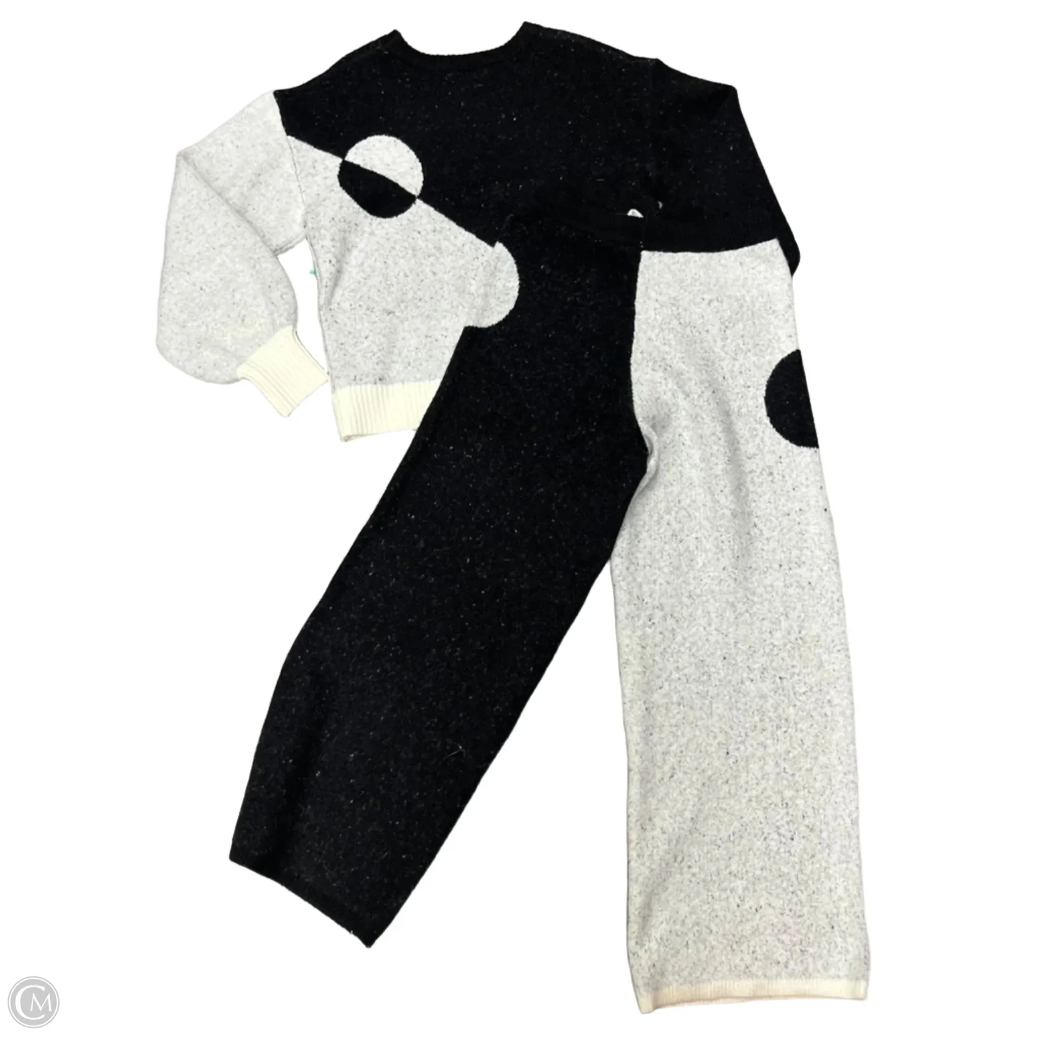 Pants Set 2pc By Saturday/sunday In Black & White, Size: S